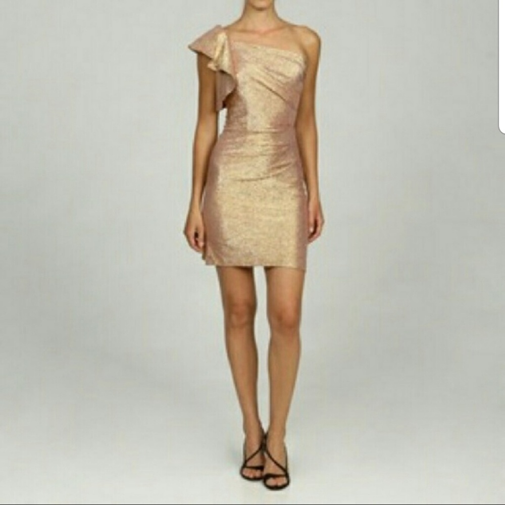 Gorgeous Gold Cocktail Dress by Adrian  Papell